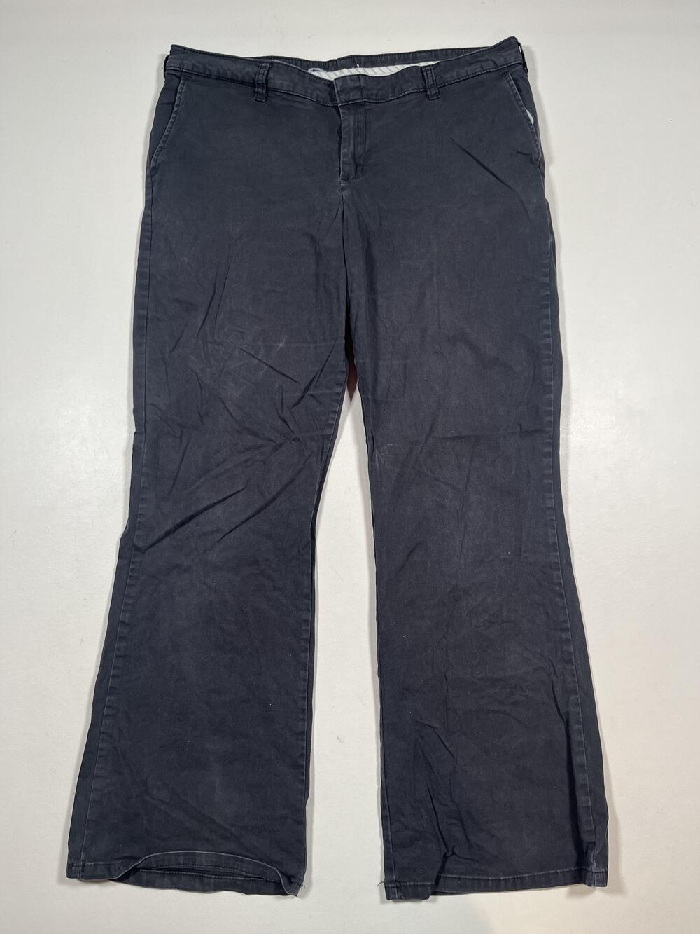 Dickies Pants Womens 16R Blue Slim Stretch Chino Canvas Workwear Casual